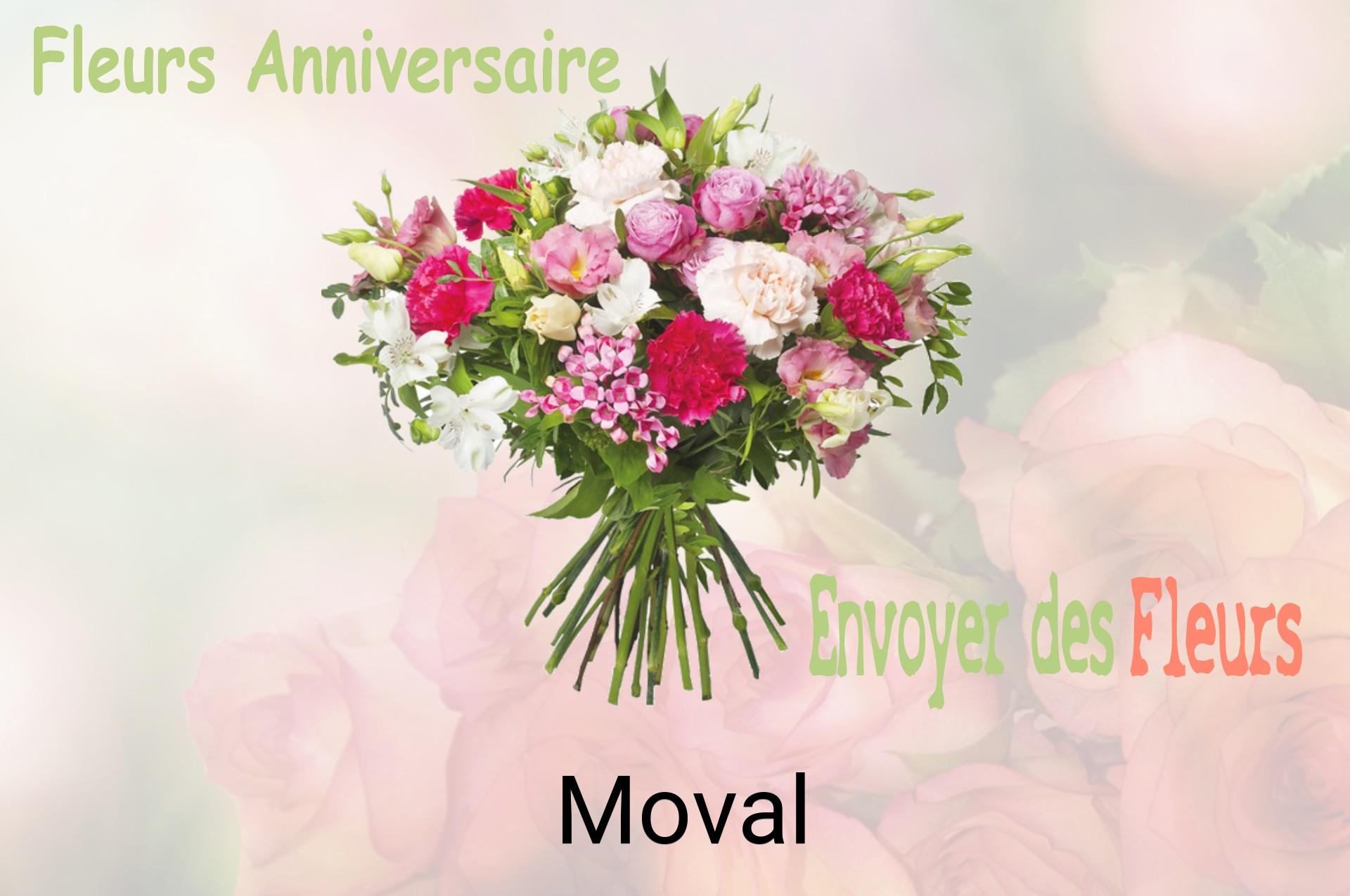 Bouquet de fleurs d’anniversaire livré à Moval
